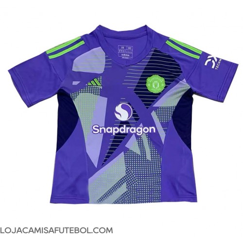 Camisa de Futebol Manchester United Goleiro Equipamento Principal 2024-25 Manga Curta